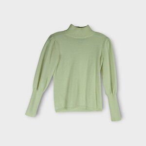 Antonio Melani Puff Sleeve Mock Neck Cashmere Sweater Size M